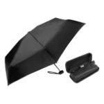 handmatige mini r-pet paraplu fractus met hardcase - zwart