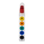 6 stuks waskrijt set peyon in penvormige container