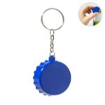 rabs flesdopvormige sleutelhanger met flesopener - blauw