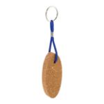 drijvende natuurlijke kurk sleutelhanger cobuoy - blauw