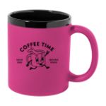 keramische mok met soft-touch afwerking kovary - fuchsia