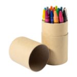 set gekleurd waskrijt tuby 20 stuks recycled koker