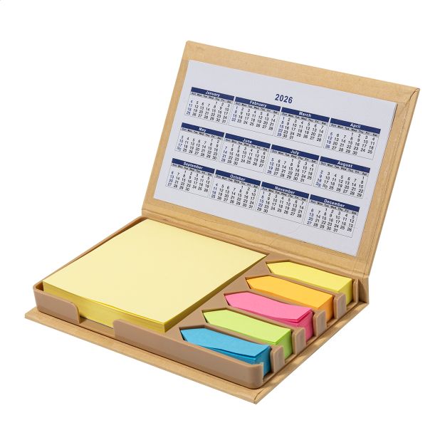 kalender sticky notitieblok caleno recycled papier