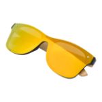 zonnebril bingi gespiegelde lens uit 1 stuk bamboe