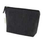 make-up tas van recycled katoen cospex - zwart