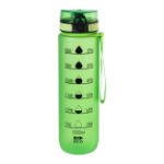 r-pet fles volume- en tijdmarkering 1000 ml - groen