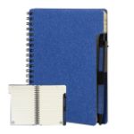 spiraal notebook balsamea met recycled papier - blauw