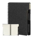 spiraal notebook balsamea met recycled papier - zwart