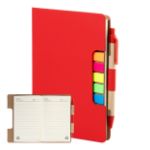 rpu notebook metpuk met recycled papier - rood