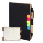 rpu notebook metpuk met recycled papier - zwart