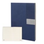 rpu a5-notebook decopuk met gestreepte decoratie - marine