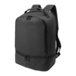 r-pet rugzak rhodes waterdicht met ritssluiting - zwart