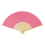r-pet handwaaier met houten ribben repper - fuchsia