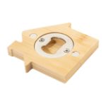 huisvormige bamboe koelkastmagneet en opener casap