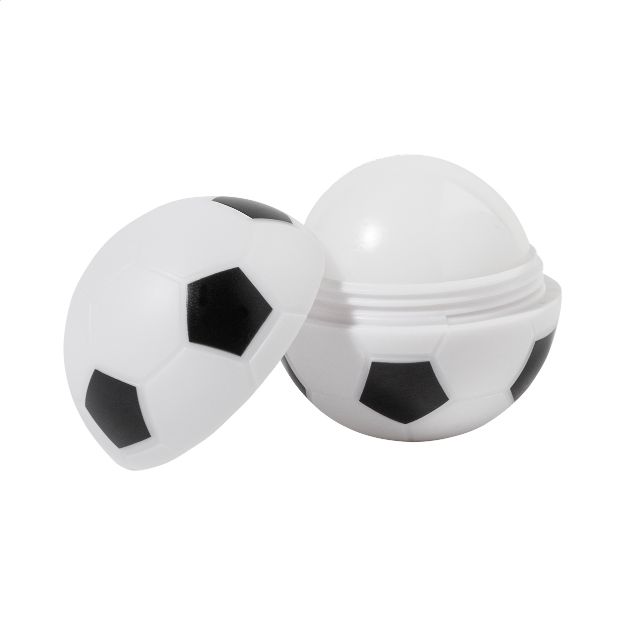 voetbalvormige houder lipbalm lipfan vanille vegan