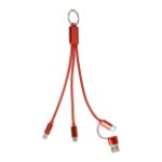 ralu sleutelhanger usb oplaadkabel rafob - rood
