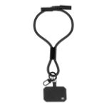 r-pet mobiele polsband met verborgen connectoren - zwart