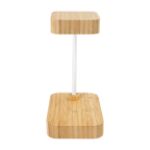 bamboe bureaulamp met draadloze oplader 12 led's v
