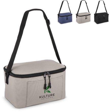 r-pet koeltas voor 6 blikjes 5 liter met voorvak