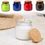 vanille geurende plantaardige waskaars 16u branden