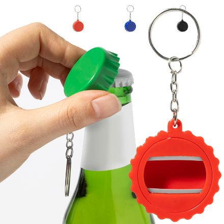 rabs flesdopvormige sleutelhanger met flesopener