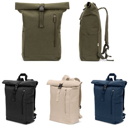 saint rolltoprugzak van gerecycled katoen en r-pet