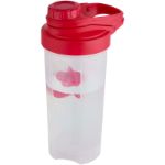 forza 700 ml sportfles met shakerbal helder - rood