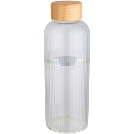 650 ml enkelwandige fles borosilicaatglas bamboe