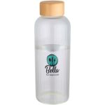 650 ml enkelwandige fles borosilicaatglas bamboe
