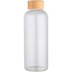 650 ml enkelwandige fles borosilicaatglas bamboe