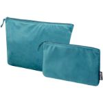 swift recycled fluwelen set van 2 toilettassen