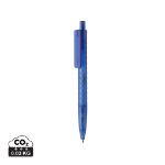x3 grs gerecycled pc plastic pen frosted - blauw