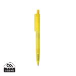 x3 grs gerecycled pc plastic pen frosted - geel