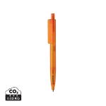 x3 grs gerecycled pc plastic pen frosted - oranje