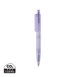 x3 grs gerecycled pc plastic pen frosted - paars