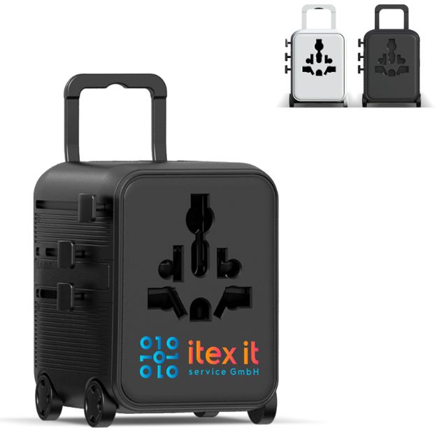 xoopar luggie gan wereldstekker met trolley vorm