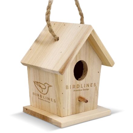 klein vogelhuisje van fsc hout ingang 30 mm