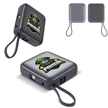 powerbank met ingebouwde kabels 10000 mah