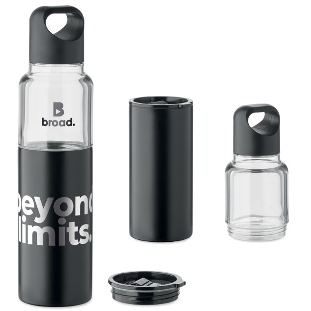 navulbare 2-in-1 tritan fles 610 ml met tumbler