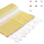 recycled katoenen tweekleurige strandlaken cancun