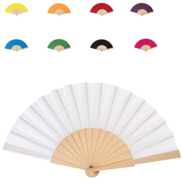 r-pet handwaaier solana met houten ribben