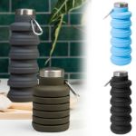 inklapbare siliconenfles colsip 500 ml rvs deksel