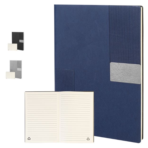 rpu a5-notebook decopuk met gestreepte decoratie