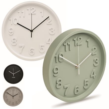 pp wandklok met aluminium wijzers