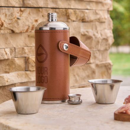 gerecycled roestvrijstalen fles 2 bekers 230 ml