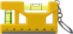 gerecycled abs sleutelhanger met waterpas indira - geel