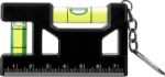 gerecycled abs sleutelhanger met waterpas indira - zwart