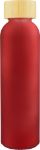 glazen drinkfles 500 ml levi met matte buitenkant - rood