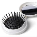 opvouwbare gerecyclede abs haarborstel met spiegel