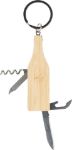 bamboe rvs multitool sleutelhanger flesvormig